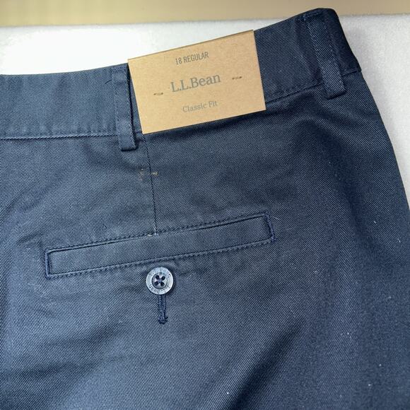 LL. Bean Plus Size 18W Tan Classic Fit Straight Leg Comfort Waist Pants 27863259 - Picture 10 of 10